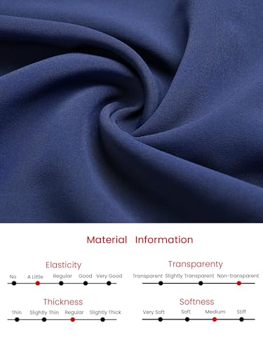 Image of Hobemty Women's Wrap Dress A-Line Pleated Midi Long Sleeve Dresses