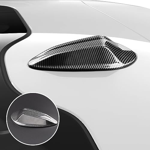 Cache Antenne Aileron De Requin Voiture Motif Fibre Carbone - Compatible BMW Série 3, I3, X5, X6 (2023-2024) - Adhésif Double Face