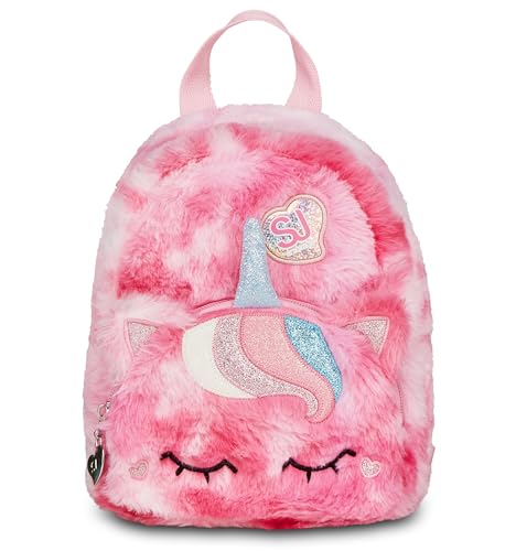Sac à dos licorne en fourrure rose aux finitions soignées SJ GANG
