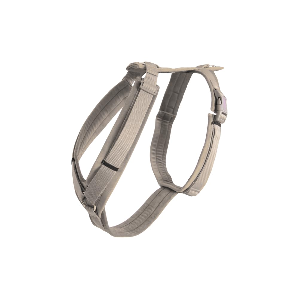 Kentucky Dogwear Pettorina per cani di grandi dimensioni (XL, 48-70 cm)|Velluto|Beige |Alta qualità, chiusura semplice, facilmente regolabile, confortevole, elegante | Imbracatura per cani e cuccioli