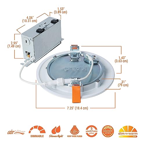 HALO HLBC Slim Regressed Canless LED Recessed Lighting 6 inch 5CCT 900lm - image 3
