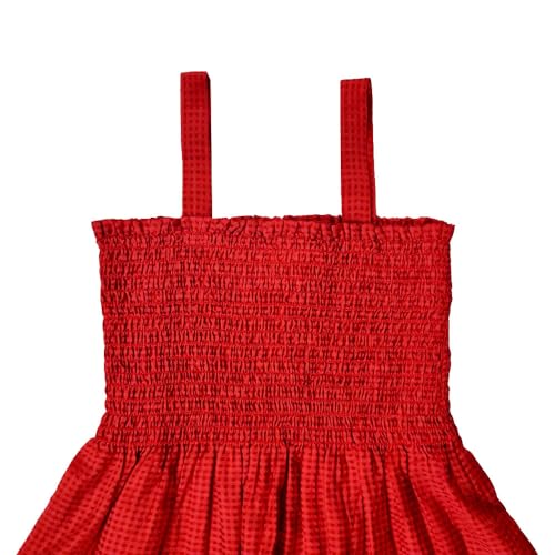 Image of Cotton Shierred Fit & Flare Dress for Girls