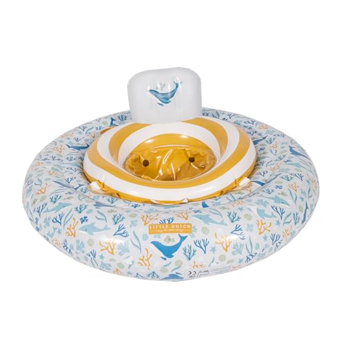 Little Dutch Schwimmsitz Schwimmring für Babys Kleinkinder Junge blau - Ocean Dreams