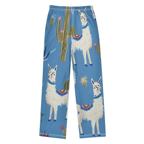 ZZXXB Ethnic Cacti Boys Long Pants Soft Trousers Elastic Waist Kids Lounge Bottoms with Pockets S-XL2