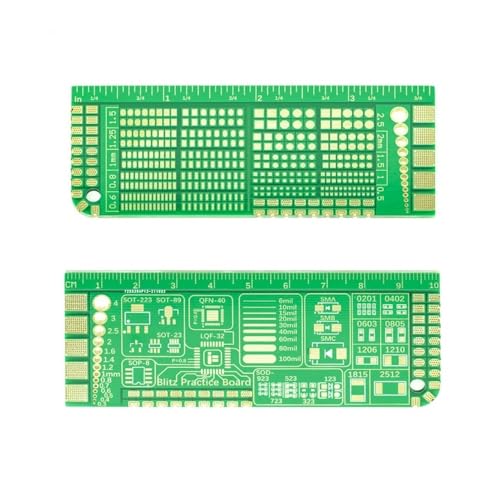 Placa de práctica de Soldadura PCB Blitz de 100 x 40 mm for Principiantes de FPV, Herramienta de Bricolaje