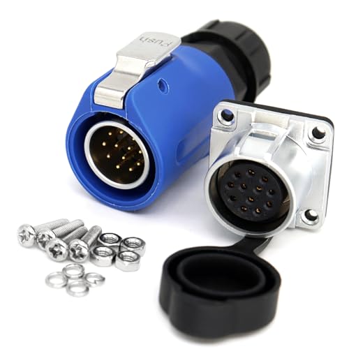 Conector impermeable XHP20 de 12 pines, azul miniatura 1
