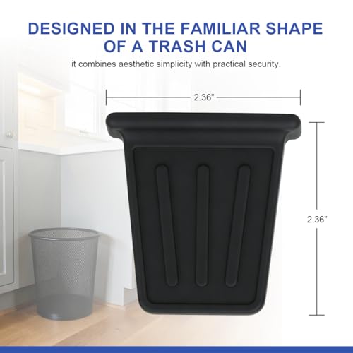 Image of LANMU Upgraded Wall Protector Behind Trash Can for Heavy Duty Trash Can, 4 Pcs Silicon Garbage Can Bumper, Wall Spacer Garbage Bin for Round & Square Waste Baskets, Stop Moving Backward