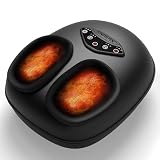 Snailax Fußreflexzonen Massagegerät mit Wärme, Elektrisches Shiatsu Fußmassagegerät mit Knetmassage & Luftkompression, Fußwärmer mit Timer, Wellness Geschenk für Frauen und Männer