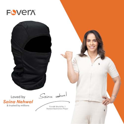 Image of FOVERA Full Face Helmet Mask for Bikers - UV Protection Balaclava for Men & Women - Breathable Head Cover for Sun, Dust & Pollution - Under Helmet Liner for Riding (Mix)
