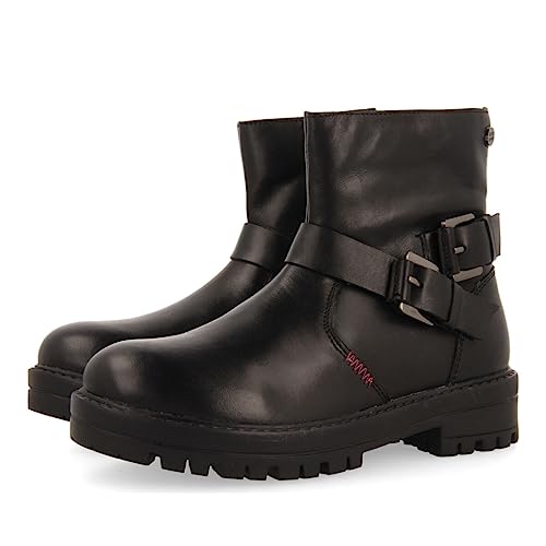 Bottes noires en peau Gioseppo Kemnay style motard pour enfants