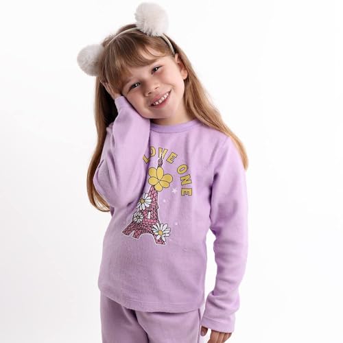 Pijama Infantil Roxo em Plush Peludinho De Inverno Fechado Juvenil Tamanho:10