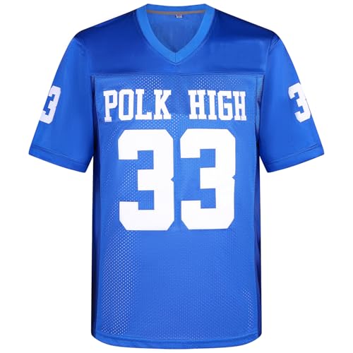 kioken AL Bundy Football Jersey,33 Polk High Shirt Mens Blue Jerseys S-3XL (L, Blue)