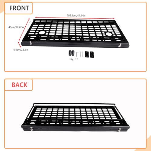 Car Tailgate Table Cargo Storage Rack Shelf Fit Toyot@a FJ Cruiser 2007-2024 Tailgate Foldable Double-Layer Storage Holder Rear Door Multifunctional Storage Organizer Tray Mount Bracket Accessories
