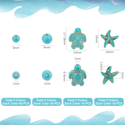Perles tortue de mer turquoise pour créer vos bracelets de plage bohèmes - 4