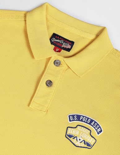 Image of U.S. Polo ASSN. Solid Slim Fit Polo T Shirts for Men - 100% Cotton, Half Sleeves Mens Tshirt