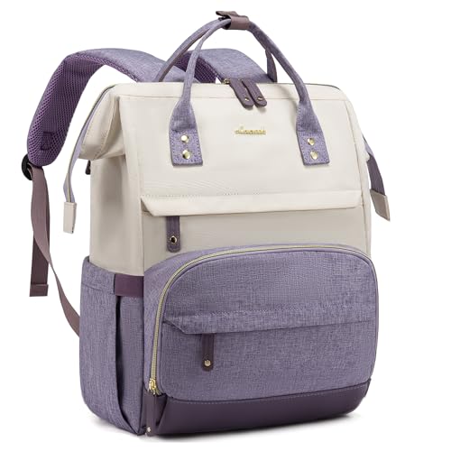 Image of LOVEVOOK Laptop Backpack for Women, 17 Inch Work Business Backpacks Purse With Large Capacity, Waterproof Nurse Bag College Bookbag, Waterproof Casual Daypack for Travel