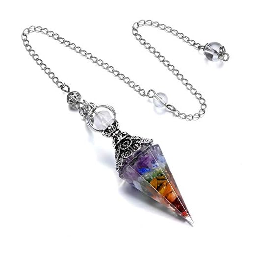 GEHECRST Chakra Crystal Pendulum with Orgone