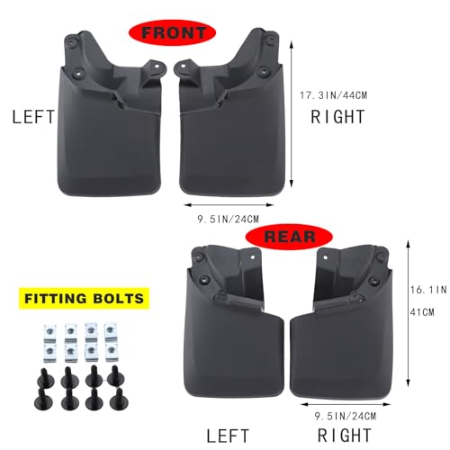 Image of Set of 4PCS Mud Flaps Mud Splash Guards Kit for 2016-2023 Toyota Tacoma Accessories Front and Rear Driver & Passenger Sides Compatible with OEM Fender Flares