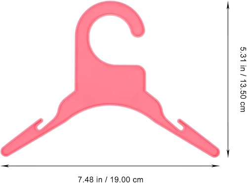 Miniatura 4 de POPETPOP Perchas de ropa para mascotas, 30 piezas de perchas para ropa para mascotas, estantes de secado para cachorros, mini perchas de plástico