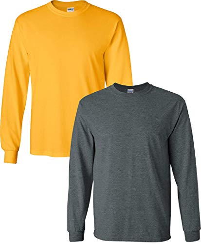 Gildan Men's Ultra Cotton chandail manches longues paquet de 2 Small