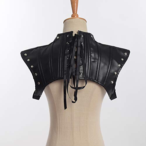 BLESSUME Gothic Punk Black Shrug Victorian Cape Shawl Choker Collar3