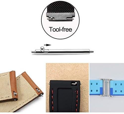 AOKELILY Quick Release Spring Bars Pins-20PCS Stainless Steel Watch Strap Watch Repair Spring Bar Tool