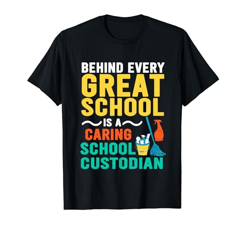 School Custodian Cleaning Janitor Cleaner Appreciation T-Shirt