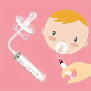 Baby Medicine Dispenser Pacifier, Syringe Pacifier for Liquid Medicine, Safe and Easy Feeding for Newborns and Infants
