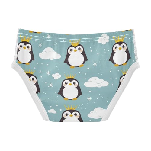 Penguin Wearing Crown Boys' Underwear Cotton Cute Boys Briefs Soft Toddler Underwear 2T2