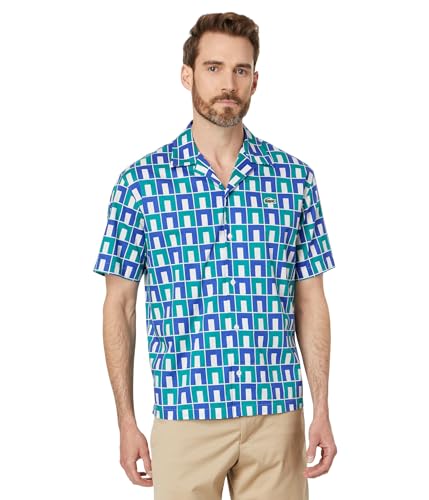 Lacoste Men's Short Sleeve Relaxed Fit Woven Shirt