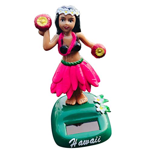 Sharplace Hondenspeelgoed, model Solar Hawaii, meisjes, dans bobblehead, ornament voor huis, auto, kantoor - B-roze - Image 6