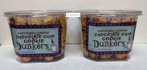 Trader Joe Chocolatey Coated Chocolate Chip Cookie Dunkers 24oz 680g (Two Tubs)