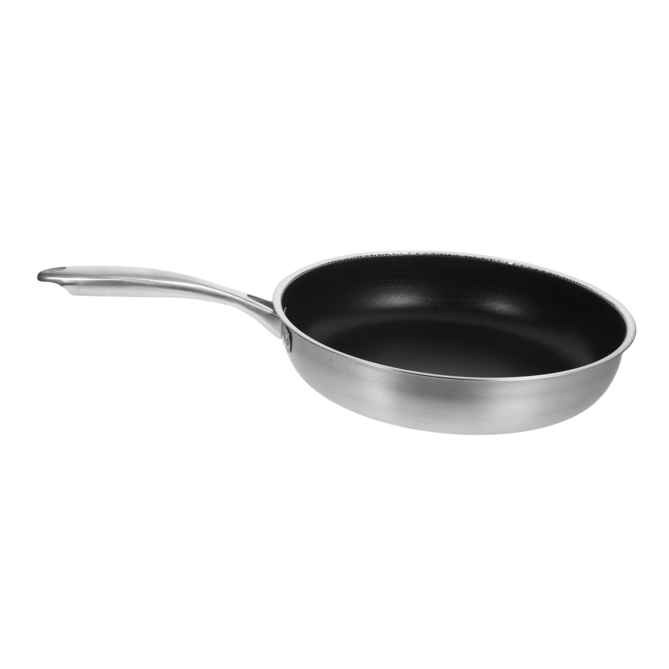 Lurrose Padella in Acciaio Inossidabile 30 CM a Nido d'Ape Manico Leggero e Resistente per Friggere Uova e Bistecche su Piano Cottura a Induzione
