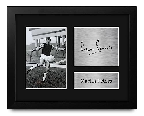 HWC Trading Martin Peters West Ham Utd Hammers Framed Gifts Printed Signed Autograph Picture for Fans and Supporters - US Letter Size