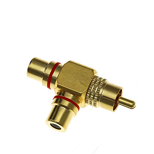 SING F LTD Adaptador divisor RCA 1 macho a 2 hembras miniatura 2