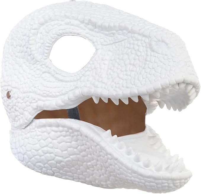 DIY Dino Mask for Kids,Moving Jaw Dinosaur Open Mouth Halloween Animal Costumes Party Latex Mask for Costume Party
