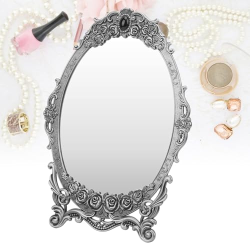 Espejo para maquillaje retro ovalado TOPINCN miniatura 7