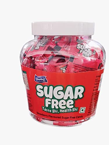 Derby Strawberry Flavoured Sugar-Free Hard Candies | 100 candies / 280gm