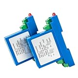 Voltage Sensor 35mm DIN Rail AC/DC Voltage Transducer 1000V 4-20mA to 0-10V to 1-5V Voltage Sensor DC 24V AC Voltage Transmitter(4-20mA Output,AC 0-100V_AC 220V)