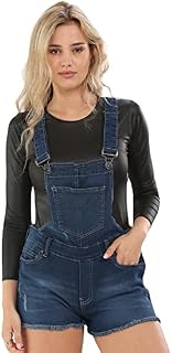 True Face Ladies Dungaree Denim Stretchable Women Sleeveless Jeans Short Dress Braces Hot Pants