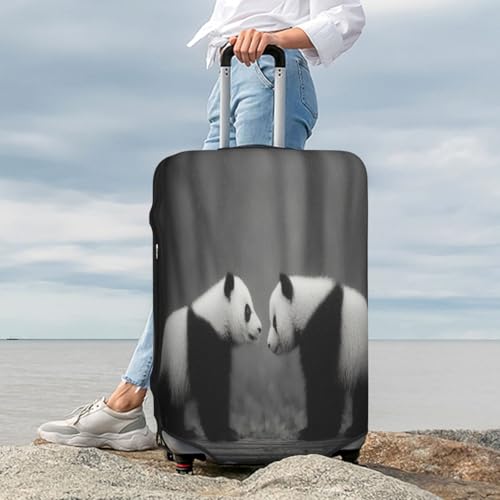 Panda Durable Luggage Cover Suitcase Protector Anti-Scratch Luggage Cover Fits 18-32inch Luggage, Black, M3