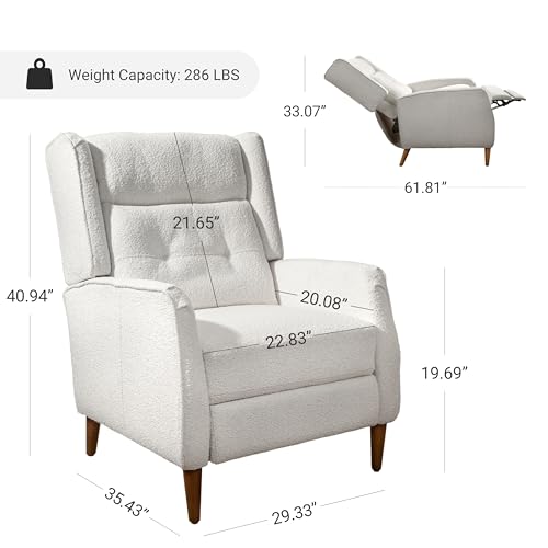 Sillón Reclinable Ajustable Blanco miniatura 3