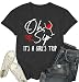 YERKOP Womens Girls Trip Shirts Summer Vacation T-Shirts Oh Sip It's A Girl's Trip Funny Tee Tops Black