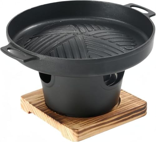 Getgen一人焼肉 一人用コンロ 焼肉 コンロ 固形燃料 鍋 コンロ アウトドア コンロ 卓上グリル 一人鍋用コンロ 焼き肉 焜炉 (D)