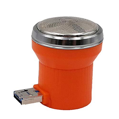 Mini-Rasiermesser USB-Handy Multifunktions tragbare elektrische Herrenrasierer für Reiserasierer (Orange)