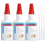 3 Pezzi Colla per Legno Extra Forte 30g, Colla Legno Extra Forte Adesivo Istantanea Professionale Rapida per Mobili Rovere Noce Mogano Holzprodukten Holzhandwerk Holzkanten Con 3 Contagocce