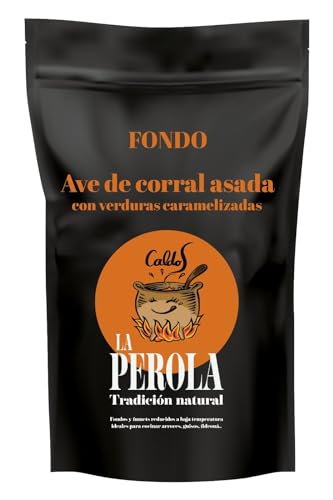 Genérico Fumet La Perola de Molino Roca - Envío 24 h - 35 Raciones - Fondos, Caldos y Fumets Naturales en polvo para arroces (paellas), guisos y fideúa (400 g, Ave de Corral)