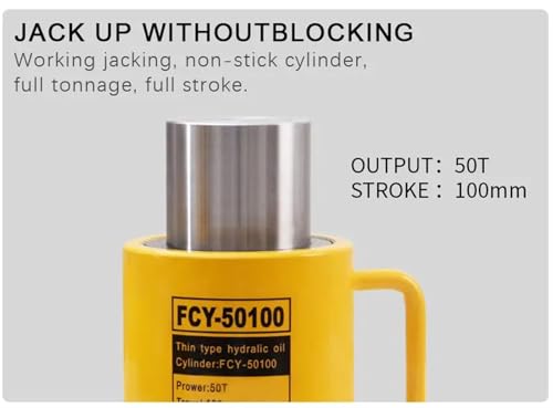 Vérin hydraulique 50T avec course 100mm de type long FCY-50100