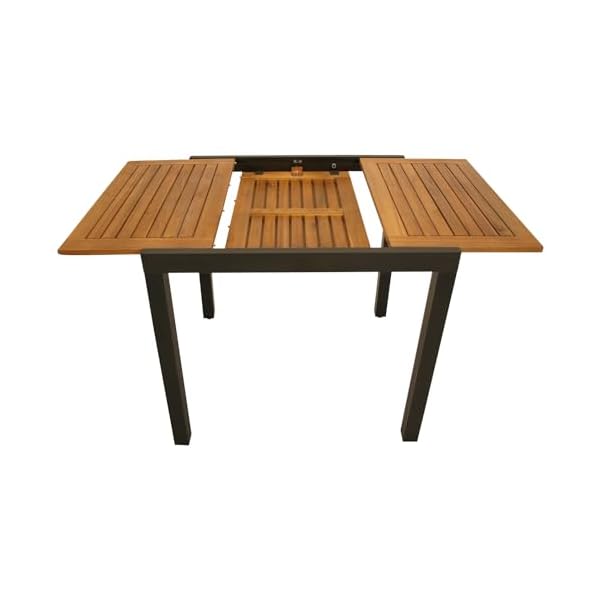 DEGAMO Gartentisch Vicenza ausziehbar Akazie Anthrazit