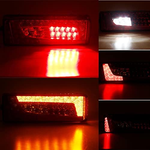 Close-up images showing different light functions: running, brake, turn signal, reverse